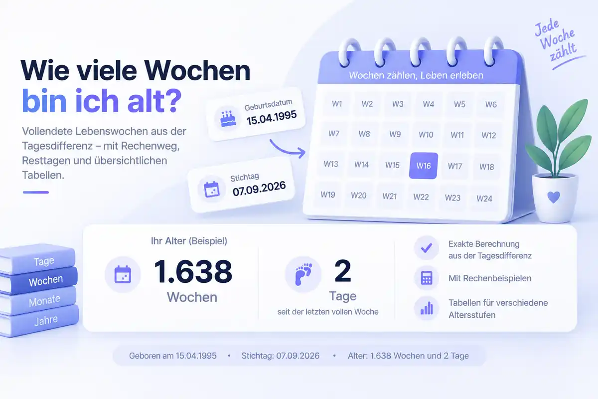Wochenraster mit fortlaufender Zählung